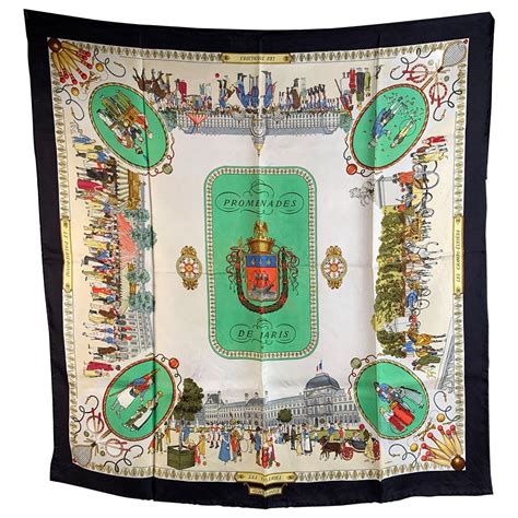 Promenades de Paris Hermes Scarf Early Vintage RARE 